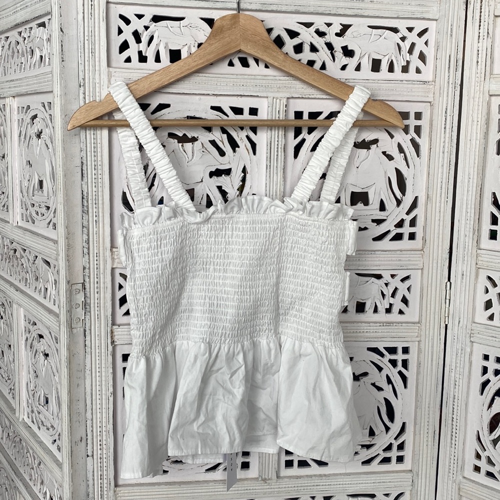 NWT | Topshop | Shirred Poplin Suntop